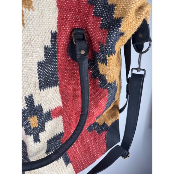 Free People Quick Trip Weekender Bag in Cowboy NWT Slouchy Woven - Picture 6 of 8